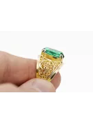  Σμαράγδι Κίτρινος χρυσός 14 καρατίων Vintage vrc057y